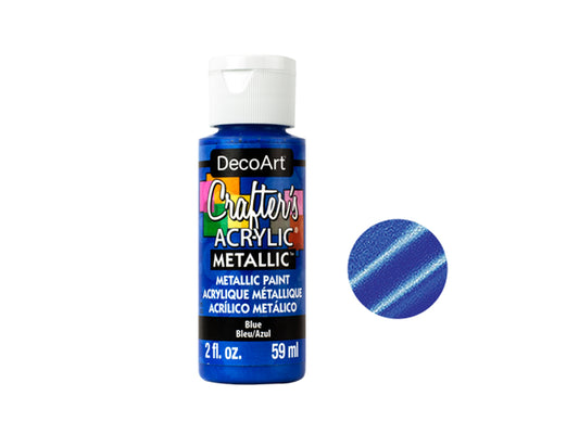 Crafters Acrylic Paint: 2oz Craft & Hobby - BLUE METALLIC