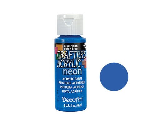 Crafters Acrylic Paint: 2oz Craft & Hobby - BLUE NEON