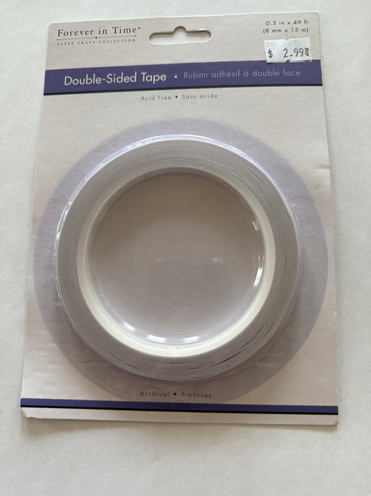 Paper Craft Tape: 8mm Double-Side Adhesive x15m Acidfree