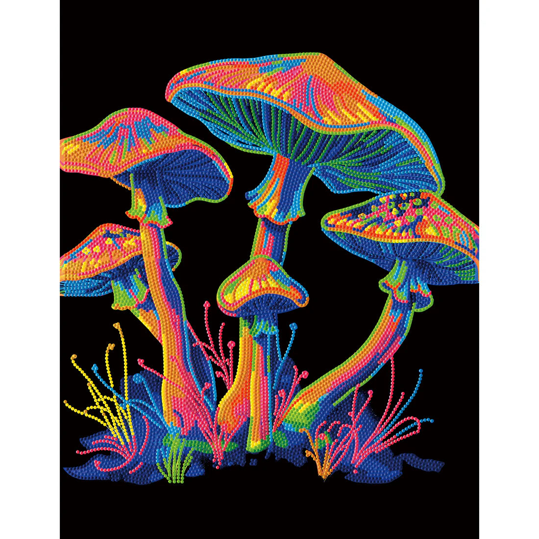 NEON MUSHROOMS (17.1" x 21.1" - 43,5cm x 53,7cm)