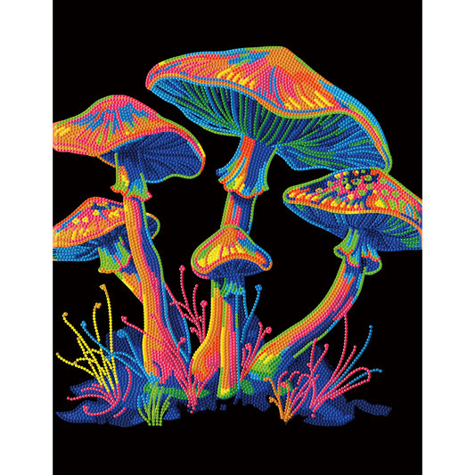 NEON MUSHROOMS (17.1" x 21.1" - 43,5cm x 53,7cm)
