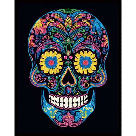 NEON SUGAR SKULL (17.1" x 21.1" - 43,5cm x 53,7cm)