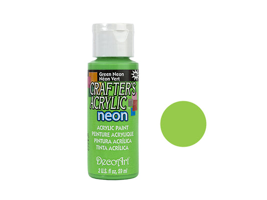 Crafters Acrylic Paint: 2oz Craft & Hobby - GREEN NEON