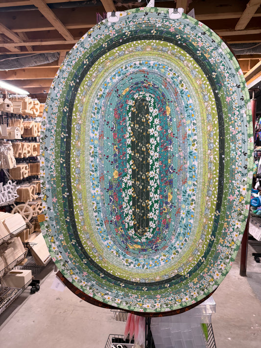 Jelly Roll Rug Green 28” x44”