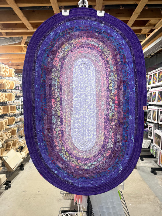 Jelly Roll Rug Purple Batiks 28” x44”