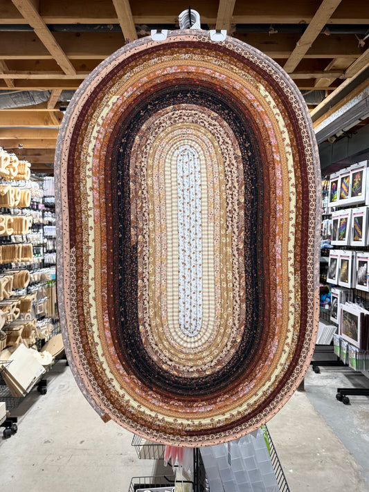Jelly Roll Rug Browns 28” x44”