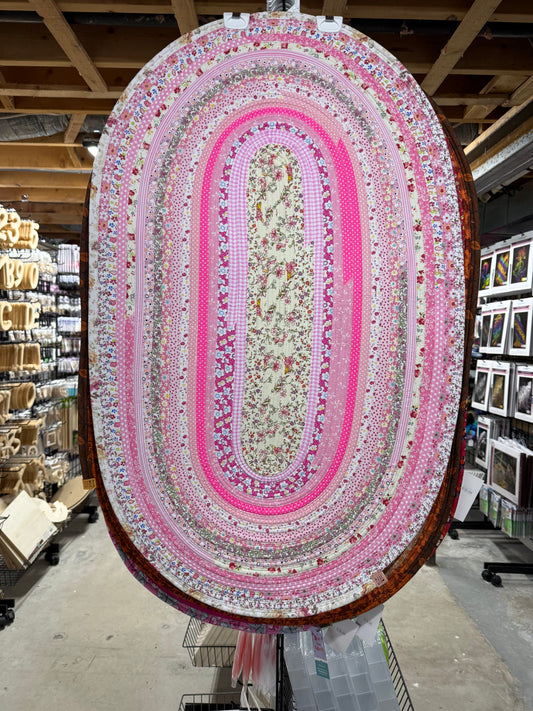 Jelly Roll Rug Bright Pinks 25” x 41”