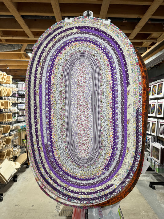 Jelly Roll Rug Bright Purples 25” x 41”