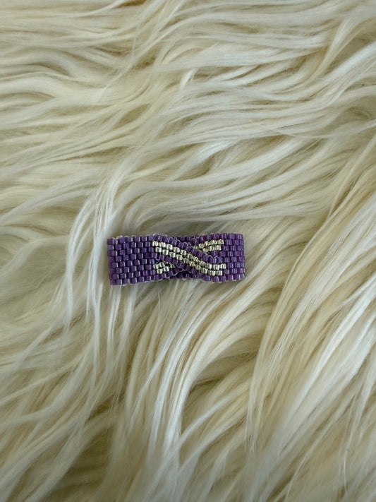 Beaded Crossover Ring Size 11