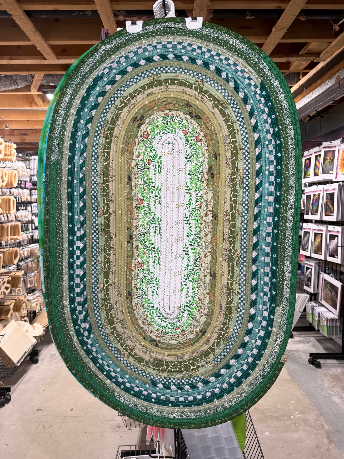 Jelly Roll Rug Greens 28” x44”