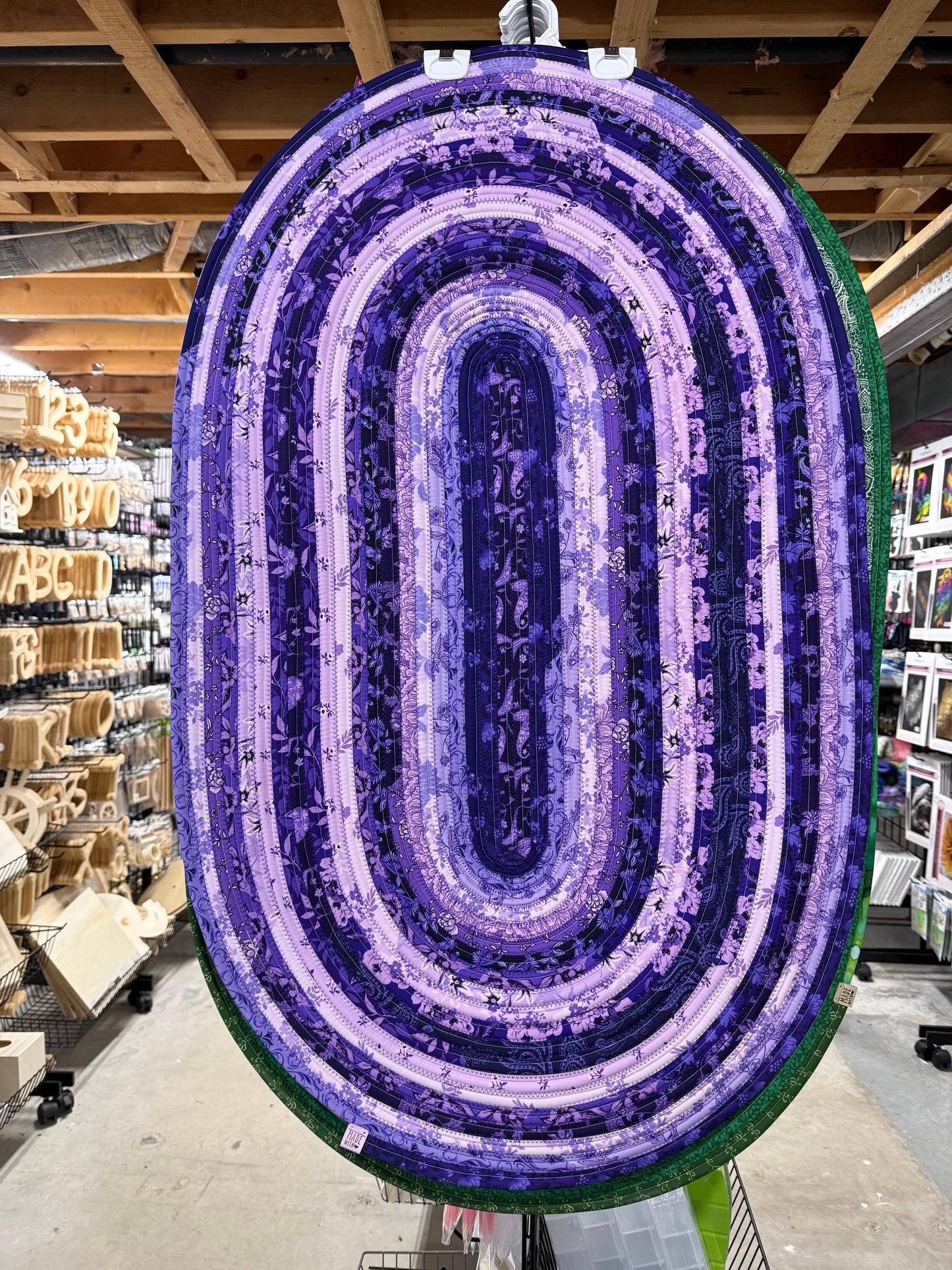 Jelly Roll Rug Royal Purple 28” x44”