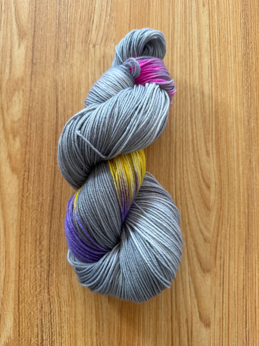 Hand Painted Fingering Weight Merino Silk