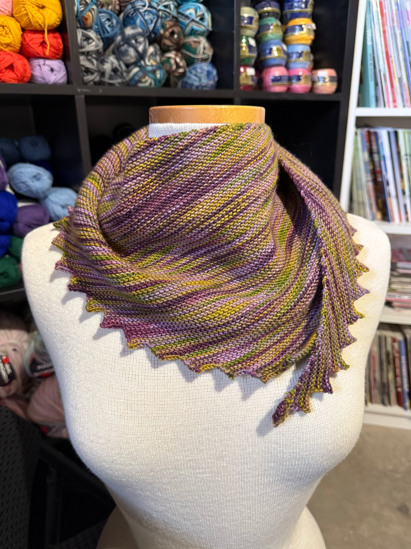 Hitchhiker Scarf Hand Knit 100% Superwash Merino Wool