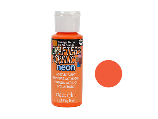 Crafters Acrylic Paint: 2oz Craft & Hobby - ORANGE NEON