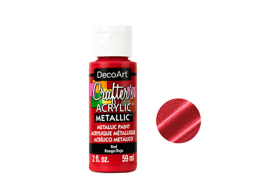 Crafters Acrylic Paint: 2oz Craft & Hobby - RED METALLIC