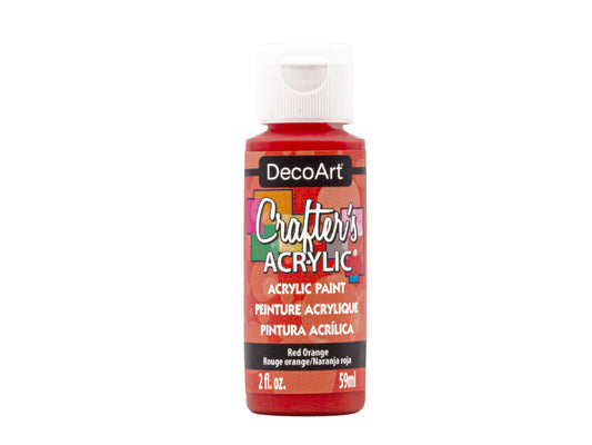 Crafters Acrylic Paint: 2oz Craft & Hobby - RED ORANGE