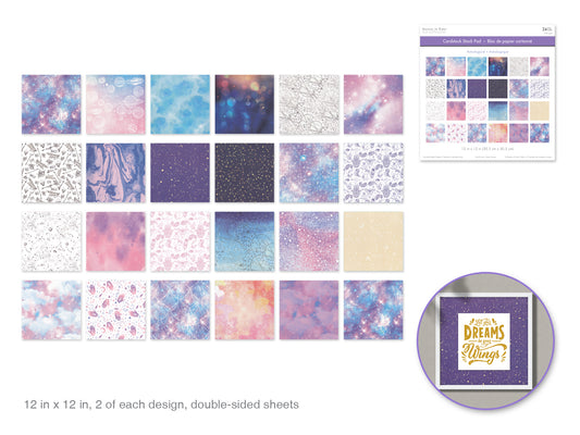 Cardstock: 12"x12" Themed Stack Pad x24 Double-Sided (24 Designs) 230GSM F) Astrological