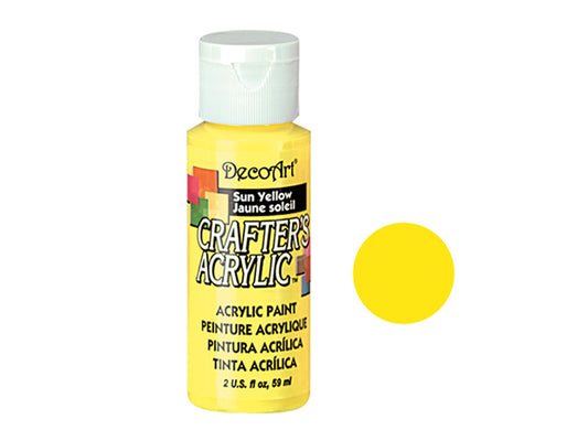 Crafters Acrylic Paint: 2oz Craft & Hobby - SUN YELLOW