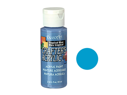 Crafters Acrylic Paint: 2oz Craft & Hobby - TROPICAL BLUE