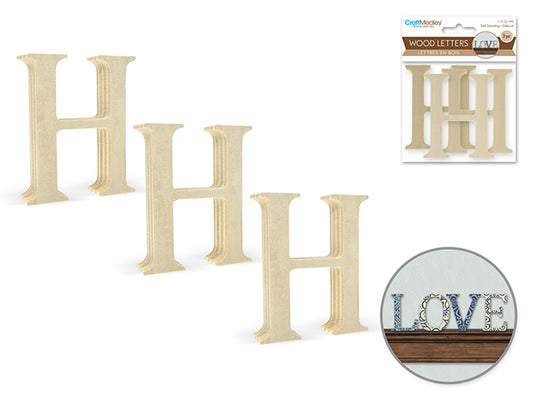 Wood Letters: 2" Plywood Standing x3 H