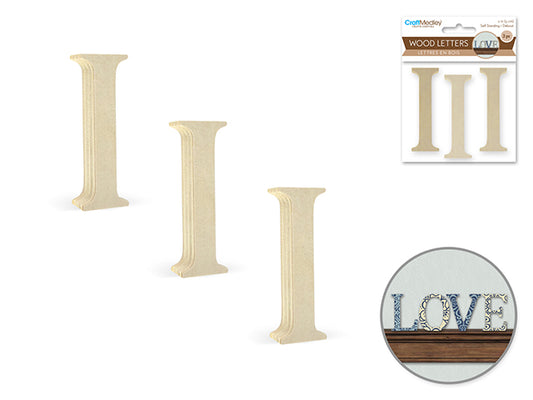 Wood Letters: 2" Plywood Standing x3 I