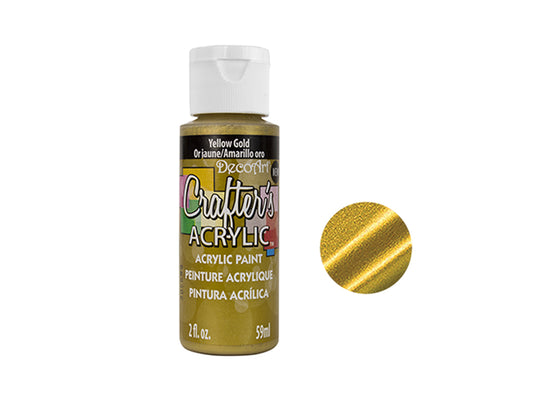 Crafters Acrylic Paint: 2oz Craft & Hobby - YELLOW GOLD
