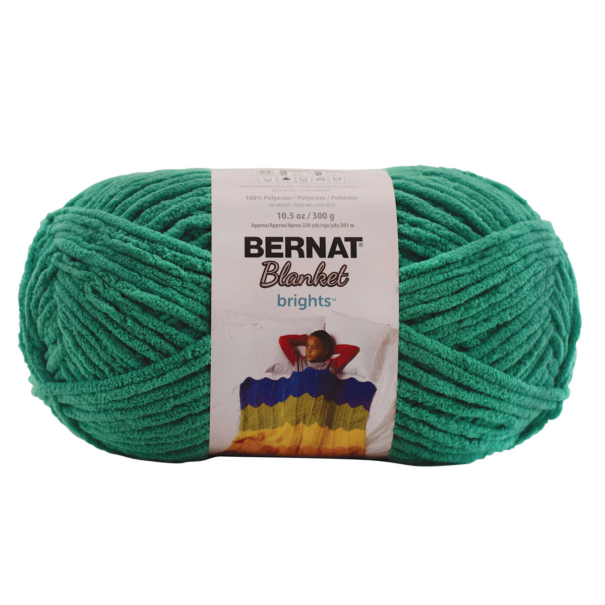 Bernat Blanket Brights Yarn (300g/10.5oz), Go Go Green