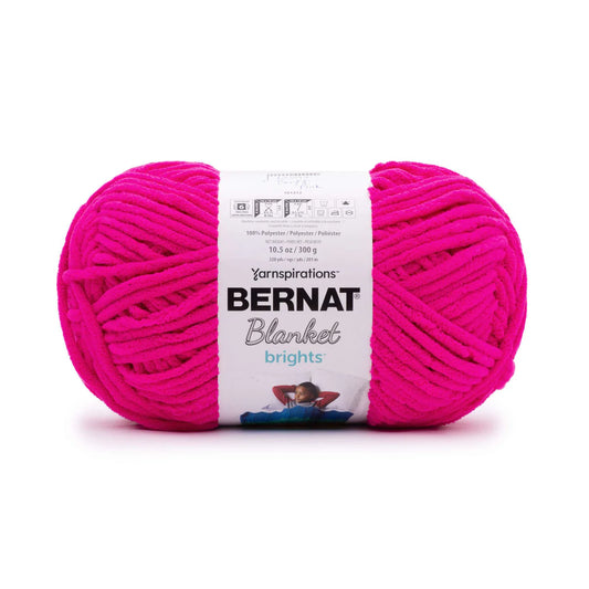 Bernat Blanket Brights Yarn (300g/10.5oz), Bright Pink